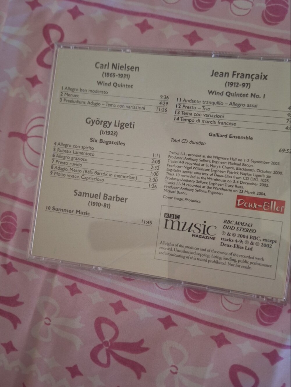 Wind Quintets CD - Picture 2 of 3